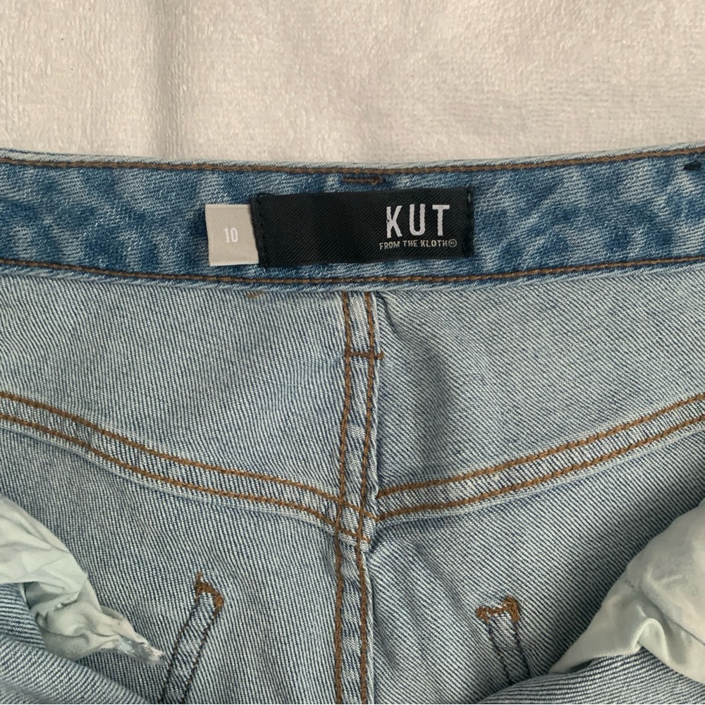 Kut From The Kloth High Rise Christine Straight Leg Jeans - 99% Cotton -Size 10 - Picture 6 of 16